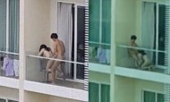 Casal apanhado a fazer sexo na varanda em pleno dia